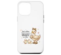 Carcasa para iPhone 12 Pro MAX Funny Mom Just a Mom Trying to Keep Her Ducks Humor