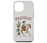 Carcasa para iPhone 12 Pro MAX Funny Mom Riding. Western Cowboy Mama Wranglin' Kids