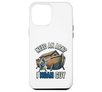 Carcasa para iPhone 12 Pro MAX Funny Noah Ark Guy Christian Bible Juego de Palabras Humor Domingo Iglesia