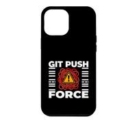 Carcasa para iPhone 12 Pro MAX Funny Programmer Coding Git Push Force Warning