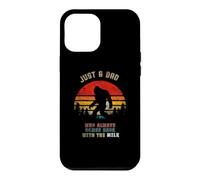 Carcasa para iPhone 12 Pro MAX Funny Retro Bigfoot Sosteniendo Cartón De Leche Y Volviendo A Casa