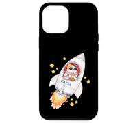 Carcasa para iPhone 12 Pro MAX Funny Space Cat Astronauta Bebiendo Boba Bubble Milk Tea Niños