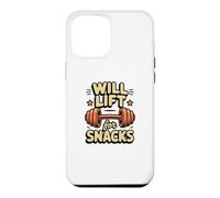 Carcasa para iPhone 12 Pro MAX Funny Will Lift For Snacks Sarcástico Fitness Entrenamiento Citas