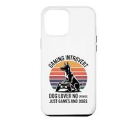 Carcasa para iPhone 12 Pro MAX Gaming Introvertido Amante De Los Perros Sin Multitudes Solo Juegos Perros