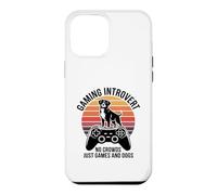 Carcasa para iPhone 12 Pro MAX Gaming Introvertido Amante De Los Perros Sin Multitudes Solo Juegos Perros