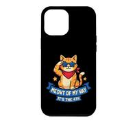 Carcasa para iPhone 12 Pro MAX Gatito Divertido y patriótico del 4 de Julio de EE. UU., Meowt of My Way