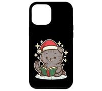 Carcasa para iPhone 12 Pro MAX Gato Lee Libro en Navidad