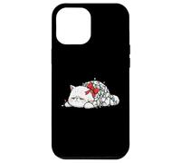 Carcasa para iPhone 12 Pro MAX Gato Navidad Luces Divertidas Navidad Humor Miau Gatito Persa