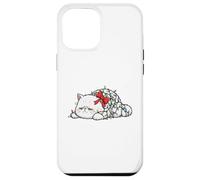Carcasa para iPhone 12 Pro MAX Gato Navidad Luces Divertidas Navidad Humor Miau Gatito Persa