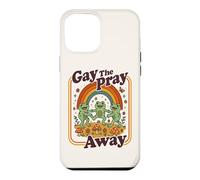 Carcasa para iPhone 12 Pro MAX Gay The Pray Away | Lindo Divertido Queer Frogs Rainbow Retro