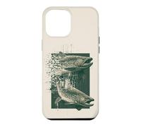 Carcasa para iPhone 12 Pro MAX Glitch Trucha Pesca Gráfico Retro Digital Fish Design