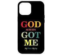 Carcasa para iPhone 12 Pro MAX God Always Got Me, My Peace My Joy Cool Quotes Graphic