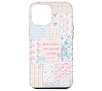 Carcasa para iPhone 12 Pro MAX God Is Within Her Salmo 46:5 Pink Floral Christian Faith