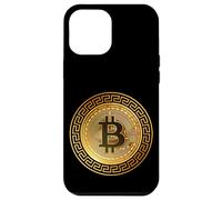 Carcasa para iPhone 12 Pro MAX Golden Stylish Bitcoin Tees, Bitcoin Cryptocurrency Graphic