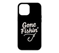 Carcasa para iPhone 12 Pro MAX Gone Fishin' Funny Fishing Hook Shirt Hombres Mujeres Niños Pescadores