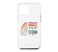 Carcasa para iPhone 12 Pro MAX Gracia después de la tormenta Boho Rainbow Oración Cristiana Positiva