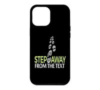 Carcasa para iPhone 12 Pro MAX Gráfico Divertido de Huellas Caminando alejarse del Texto