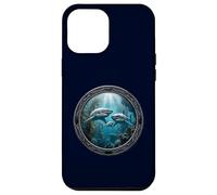 Carcasa para iPhone 12 Pro MAX Gran tiburón Blanco observador de Tiburones Buzo Familia de Tiburones en el océano