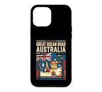 Carcasa para iPhone 12 Pro MAX Great Ocean Road - Bandera de Australia Vintage con gráfico de Viaje