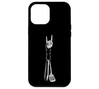 Carcasa para iPhone 12 Pro MAX Grill Master - Barbacoa para Barbacoa, Estilo Retro Vintage de los años 90, Metal Alternativo
