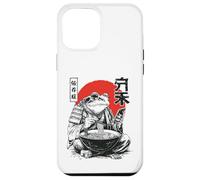 Carcasa para iPhone 12 Pro MAX Grumpy Frog Eats Ramen y Scroll Phone Funny Japanese