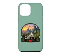 Carcasa para iPhone 12 Pro MAX Guilin China Montañas Karst Li Río Paisaje Viaje Desig