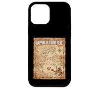 Carcasa para iPhone 12 Pro MAX Happiness Found Here Vintage Pirate Map Crab