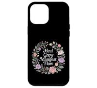 Carcasa para iPhone 12 Pro MAX Heal Grow Manifest Flow Mentalidad de Bienestar Espiritual