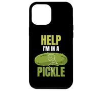Carcasa para iPhone 12 Pro MAX Help I'm In A Pickle Sarcástico Juego de Palabras Divertido para el Amante de los pepinillos