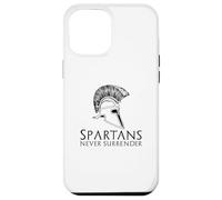 Carcasa para iPhone 12 Pro MAX Historia Griega espartana Antigua - Los espartanos Nunca se rinden