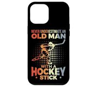 Carcasa para iPhone 12 Pro MAX Hockey Abuelo Viejo Jugador de Hockey sobre Hielo