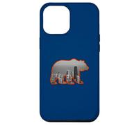 Carcasa para iPhone 12 Pro MAX Horizonte de la Ciudad de Chicago Dentro de una Silueta parda