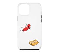 Carcasa para iPhone 12 Pro MAX Hot Dog Saltando En Bun Retro Summer BBQ Grill 4 de Julio