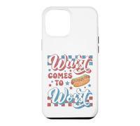 Carcasa para iPhone 12 Pro MAX Hotdog Wurst llega a lo Peor Divertido Perrito Caliente del 4 de Julio