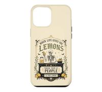 Carcasa para iPhone 12 Pro MAX Humor Oscuro gótico limón Cita Esqueleto Mercado Estado de ánimo