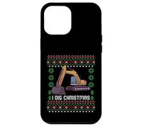 Carcasa para iPhone 12 Pro MAX I Dig Christmas Excavator Suéter Feo de Navidad