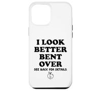 Carcasa para iPhone 12 Pro MAX I Look Better Bent Over Book See Back for Details Peach Butt