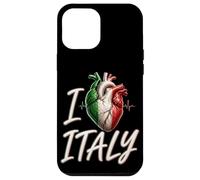 Carcasa para iPhone 12 Pro MAX I Love Italy - Bandera anatómica de Italia, Regalo de Viaje