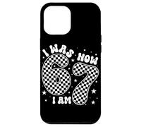 Carcasa para iPhone 12 Pro MAX I Was 6 Now I Am 7 Groovy Retro Checkered 7th Birthday Party