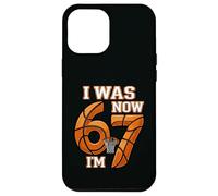 Carcasa para iPhone 12 Pro MAX I Was 6 Now I'm 7 Basketball 7th Birthday 67 for Boys Kids
