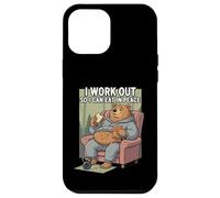 Carcasa para iPhone 12 Pro MAX I Work out So I Can Eat In Peace Funny Gym Motivación Cita