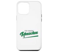 Carcasa para iPhone 12 Pro MAX Ich Hasse Menschen (Alemán para Odio a la Gente)
