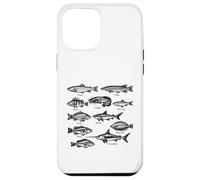 Carcasa para iPhone 12 Pro MAX Ilustración de guía de Campo de Peces Vintage Pesca Amante
