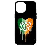 Carcasa para iPhone 12 Pro MAX Irish Love Heart St Patrick Day Irlanda Bandera Acuarela