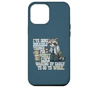 Carcasa para iPhone 12 Pro MAX I've Done Horrible Things for Money Funny Raccoon Cansado Work