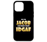 Carcasa para iPhone 12 Pro MAX Jacob Costume Idgaf Meme Personalized Jacob First Name Jake