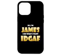 Carcasa para iPhone 12 Pro MAX James Costume Idgaf Meme Personalized Jim First Name James
