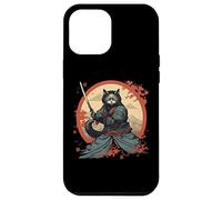 Carcasa para iPhone 12 Pro MAX Japanese Art Cat Ninja Ukiyo-e Anime Samurai Cat Camiseta