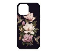 Carcasa para iPhone 12 Pro MAX Jardín botánico de Flores de Magnolia de colibrí