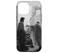 Carcasa para iPhone 12 Pro MAX Jesucristo Arrestado Poncio Pilato Pintura Bíblica Negro